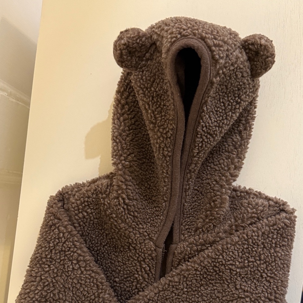 GAP Brown Teddy Bear Onesie Snowsuit/ Jacket